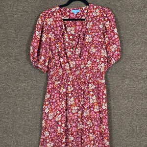 DRAPER JAMES RSVP Faux Wrap Dress Sz XL Multi Pre-Owned